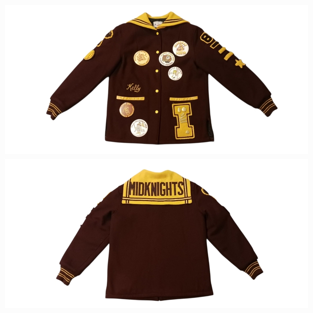 Womens 80's Irondale High School "Midknights" Letterman Jacket (SeeMeasurements)